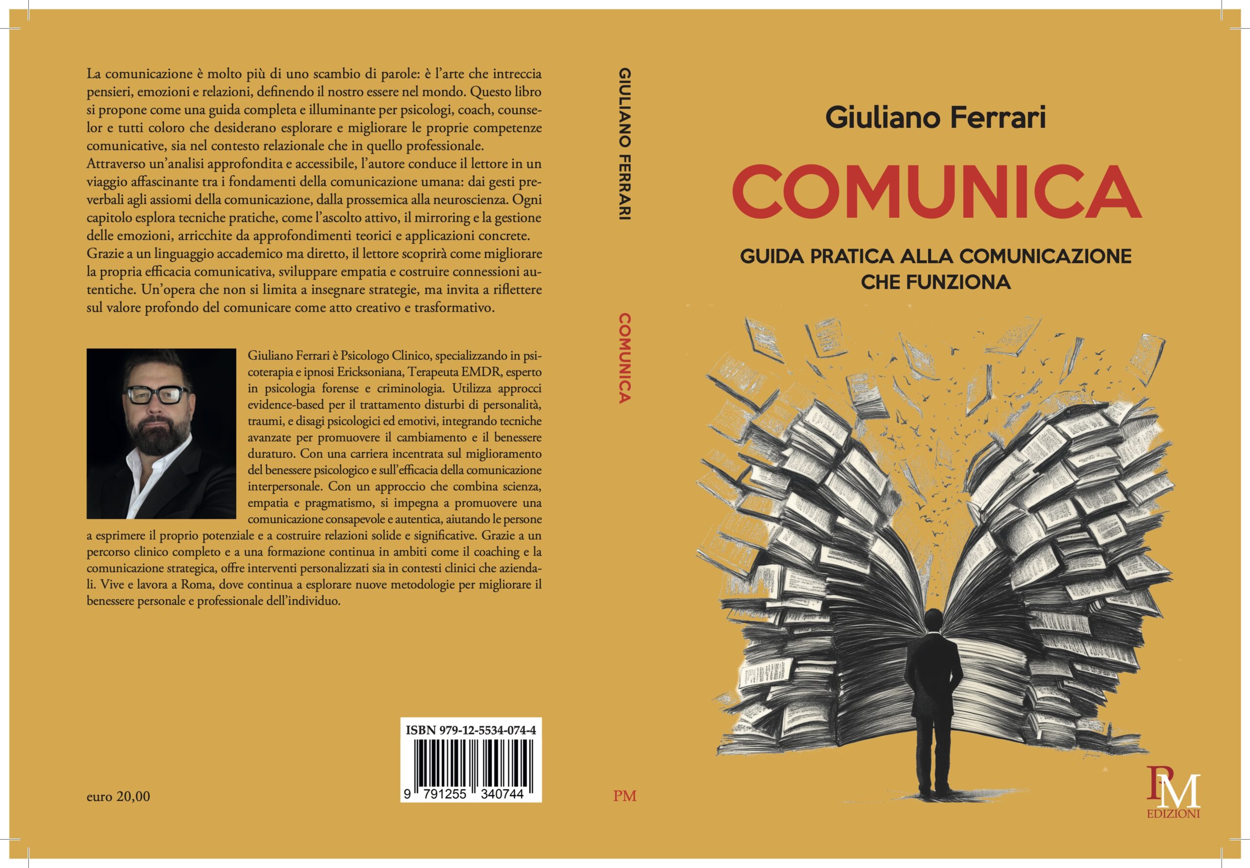Copertina e quarta di copertina di COMUNICA, guida pratica alla comunicazione che funziona